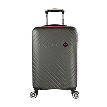 Imagem de Mala De Bordo Pequena Para Viagem Abs Yins 21167 Cadeado Integrado Rodas Duplas Giro 360 Rosa Tam PP