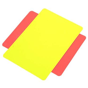 Imagem de Cartão vermelho e amarelo de futebol, ferramenta de árbitro Equipamento de ferramenta de árbitro Árbitro robusto cartão vermelho e amarelo para partidas de futebol e outros esportes para