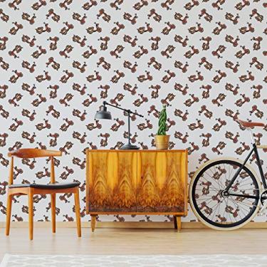 Imagem de Papel de Parede Vintage Retro Scooter 57x270cm