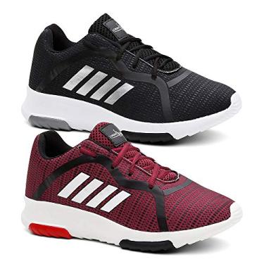 Imagem de Kit 2 Tênis Masculino Ultra Leve Caminha/Academia Cor:Preto;Tamanho:40