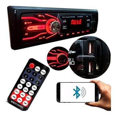 Imagem de Auto Rádio Aparelho Som Automotivo Bluetooth 2x Usb Pen Drive Sd Card Carro