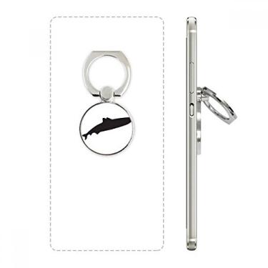 Imagem de Suporte de anel de telefone Streamline Shark Fierce Fish Outline com laço ajustável