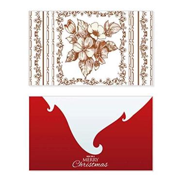 Imagem de Moldura de flor de arte barroca com padrão moderno, feriado, feriado, feliz Natal, cartão de parabéns mensagem de Natal