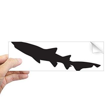 Imagem de DIYthinker Adesivo retangular de para-choque, silhueta de peixe, biologia, tubarão, preto, decalque para janela
