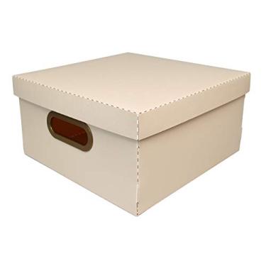 Imagem de Protea Linho 2205.W.0005 Caixa Organizadora Media, Rosa Claro, 29x29x15 cm