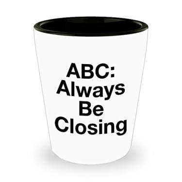 Imagem de Always Be Closing Shot- Copo de shot ABC - Presente para vendedores vendedores vendedores empreendedores - Ideias de presente - de cerâmica barata