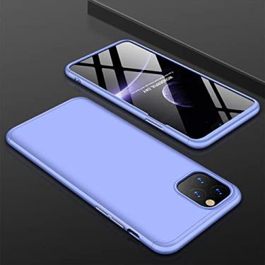 Imagem de Capa de capa completa de 360 graus para iphone 11 Pro 2019 capa com capa de plástico de vidro temperado para iPhone 11 Pro Max Phone, lavanda, para iPhone 11