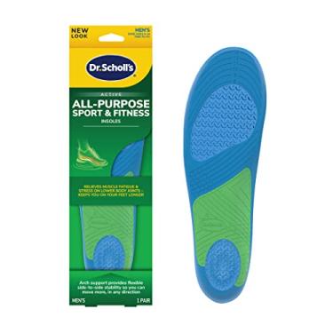 Imagem de Dr. Scholl's Palmilhas de conforto multiuso Sport & Fitness, masculinas, 1 par, acabamento para encaixar inserções