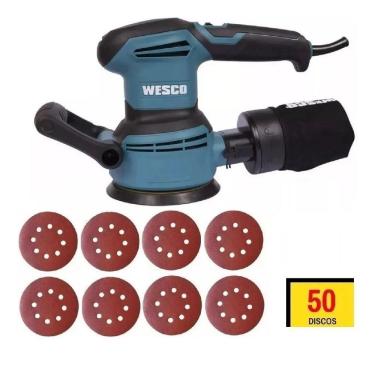 Imagem de Lixadeira Roto Orbital 5 125Mm 400W Ws4265 Wesco + 50 Lixas