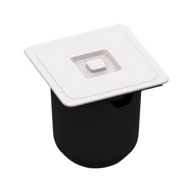 Imagem de Lixeira Arquitech De Embutir 8L Quadrada Branca