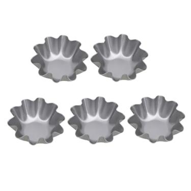 Imagem de HEMOTON Forros De Cupcake 5 Unidades Molde De Cakesicles Pequenas Latas De Torta Latas De Torta De Molde De Bolo Moldes De Torta Para Assar Padronizar Copo De Papel H203 Liga De Alumínio