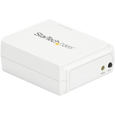 Imagem de StarTech.com StarTech.com Servidor de impressão em rede sem fio N USB 2.0 de 1 porta - Adaptador de servidor de impressora USB Ethernet 10/100 Mbps - Windows 10-802.11 b/g/n, TAA (PM1115UW)