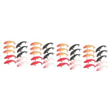 Imagem de Toyvian 40 Peças brinquedos de casa de bonecas pequeno peixinho vermelho modelos de peixes em miniatura mar decoração animal peixe simulado peixe artificial peixe pequeno decorações Vidro