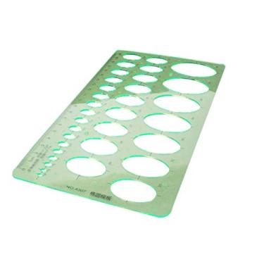 Imagem de Régua elíptica modelo de desenho de design arquitetônico régua estudante desenho geométrico design de móveis 20 x 13 cm (C x L) 1 peça, (Bettomshin)