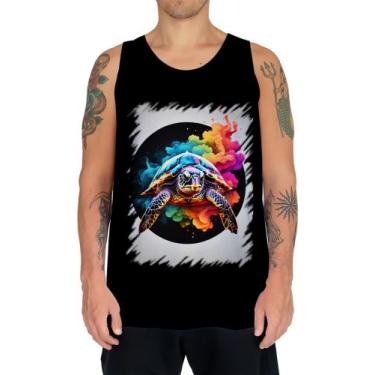 Imagem de Camiseta Regata De Tartaruga Marinha Neon Style 4 - Kasubeck Store
