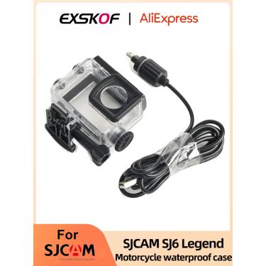 Imagem de Estojo impermeável com cabo USB  estojo protetor para motocicleta SJCAM SJ6 Legend Action Camera