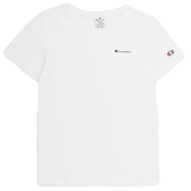 Imagem de Champion Camiseta feminina clássica, texto pequeno, (Coleção 2024) Branco óptico, PP