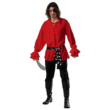 Imagem de Rubie's Camisa de pirata para adultos, Vermelho, Standard