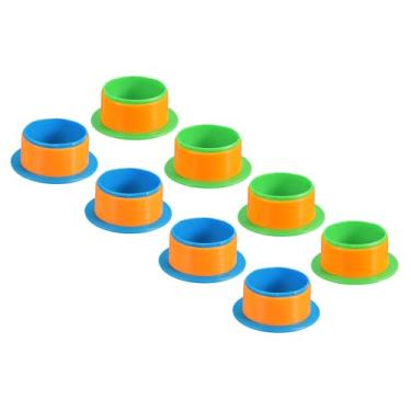 Imagem de PATIKIL Alça retrátil de 7,6 cm, 8 peças, dispensador de filme elástico, dispensador de plástico para mão, proteção para embalagem móvel de 7,6 cm, azul e verde