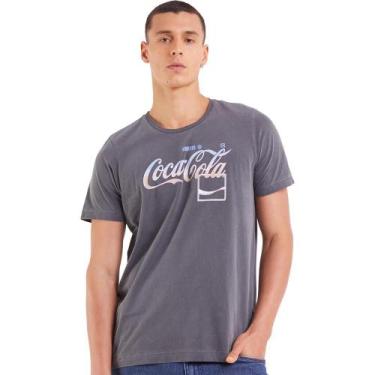 Imagem de Camiseta Coca Cola Estampada In23 Cinza Masculino