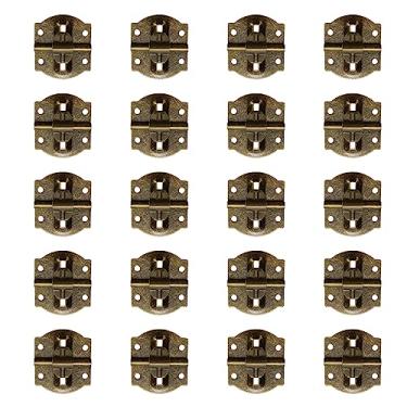Imagem de KUMGROT 20 dobradiças de caixa de madeira, dobradiças de caixa de 90 graus, dobradiças antigas, caixa de bronze para caixas de joias, caixas de ferramentas, gaveta de armário