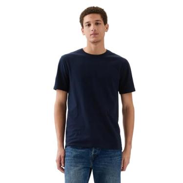 Imagem de GAP Camiseta masculina de gola redonda macia todos os dias, Tapeçaria azul-marinho, PP