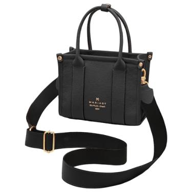 Imagem de Mariart Mini Acácia Bolsa Transversal Feminina de Couro Bovino Legítimo (Preta)