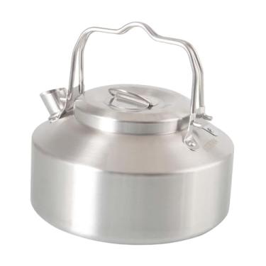 Imagem de Esquirla Chaleira de chá de acampamento, chaleira de água com alças, bule de viagem durável, chaleira leve ao ar livre, cafeteira para de