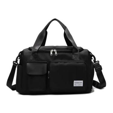 Imagem de Bolsa Mala Feminina Academia Esportiva Viagem Porta Tênis,ideal Para Suas Viagens, Banhos De Piscina, Praia, Clube, Academia, Prática De Esportes e Maternidade (preta)