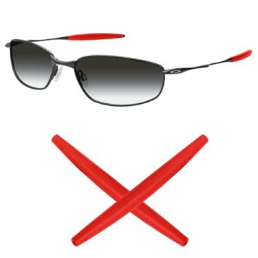 Imagem de Mryok Meias de substituição para óculos de sol Oakley A Wire – Opções, Vermelho, One Size