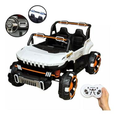 Imagem de Carro Elétrico Utv 12V Infantil Buggy Quadriciclo Controle Bluetooth Usb Brinqway Bw-277 Som Luzes