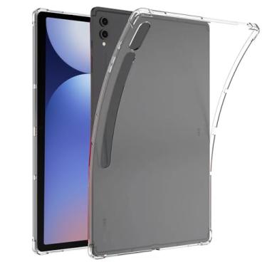 Imagem de Zeking Capa projetada para Samsung Galaxy Tab S9 Plus, capa traseira de TPU transparente e flexível ultra transparente para Galaxy Tab S9 Plus SM-X810, transparente