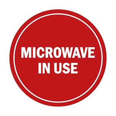 Imagem de Signs ByLITA Placa circular de micro-ondas em uso (vermelho) - pequena