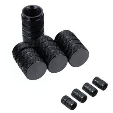 Imagem de Kit 4 Pçs Bico Tampa Válvula Pneu Carro Moto Alumínio Wester - western