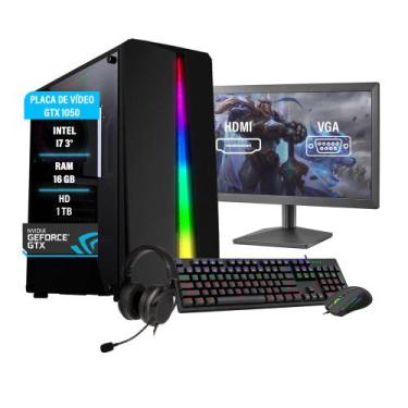 Imagem de Pc Gamer Bravus Intel i7 GTX 1050 16GB Hd 1TB SSD 120GB - Amorim Tech