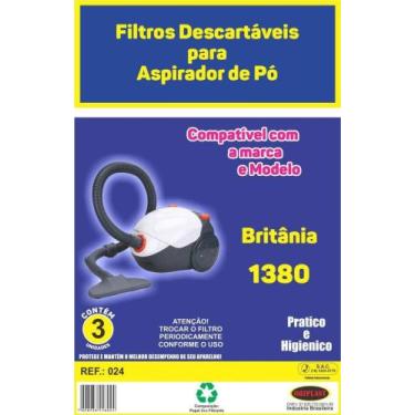Imagem de 3 Sacos Aspirador Britânia ASP1380 - Oriplast