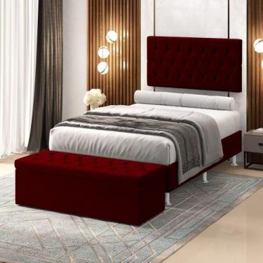Imagem de Kit Painel Centaurus 140 e Calçadeira Sagitarius Sued  Aradecor, Bordô