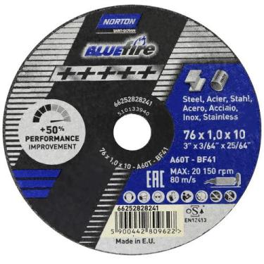 Imagem de Disco De Corte Blue Flire 76x1x10 Norton