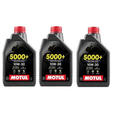 Imagem de Kit Oleo Motor Motul 5000 10w30 Semissintético Com 3 Litros