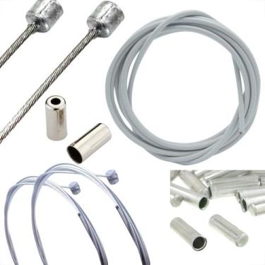 Imagem de Cabos Conduites Branco Teflon Freio E Marcha Completos Bike - PACO REB
