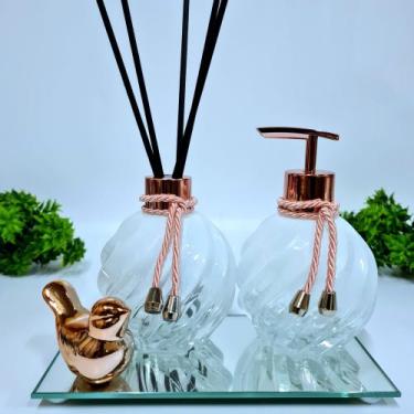 Imagem de Kit Lavabo, Saboneteira, Difusor E Acessórios( Espiral ) - R&A, Espira