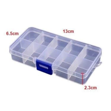 Imagem de Caixa Organizadora Retangular 13 X 6.5 X 2.3Cm 10 Divisórias - Lns