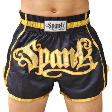 Imagem de Short de Muay Thai Spank All Black/Gold, EG