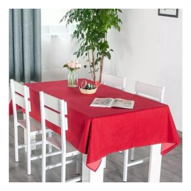 Imagem de Toalha De Mesa Retangular 4 Lugares Linho Rústico 1,40 X 1,40  - Outca