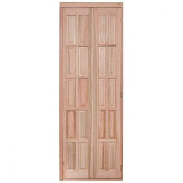 Imagem de Porta de Madeira Camarão 213x74cm com Marco e Batente 14cm Ewk P26 Ron