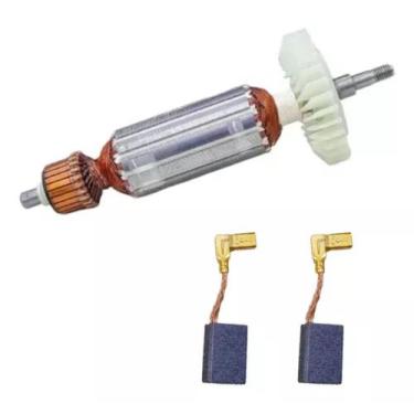 Imagem de Induzido + Carvão P/ Esmeri. Makita Ga4530 e Ga4534 110v