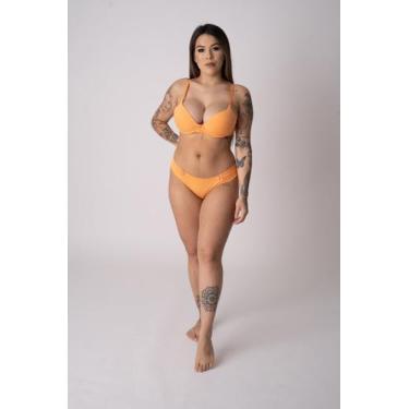 Imagem de Conjunto Básico Chronos Laranja em Microfibra Deluxe Lingerie, M