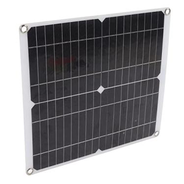 Imagem de Kit de Painel Solar, Painel Solar Portátil Carregador de Painel Solar 20W 12V Monocristalino IP65 à Prova d'água Com Controlador de Carga Solar 10A para Trailer RV Externo
