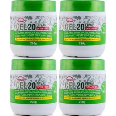 Imagem de Kit com 4 Gel 20 Ervas Extra Forte Rhenuks 220g