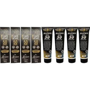 Imagem de Kit 4 Pomada Massageadora 50 Ervas 4 Super Gel 30 Ervas 150g - Bio Ins